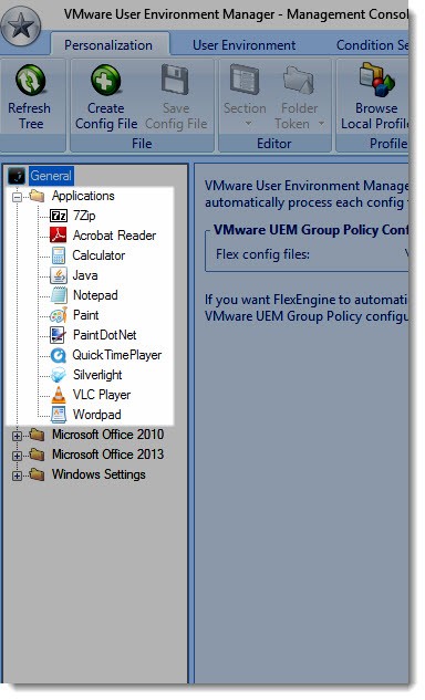 uem configuration settings vmware directflex