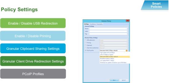 vmware horizon 7 policy setting pciop protocol